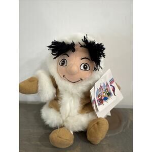 Disney Store It’s A Small World Alaska Boy Bean Bag Plush New With Tags Eskimo